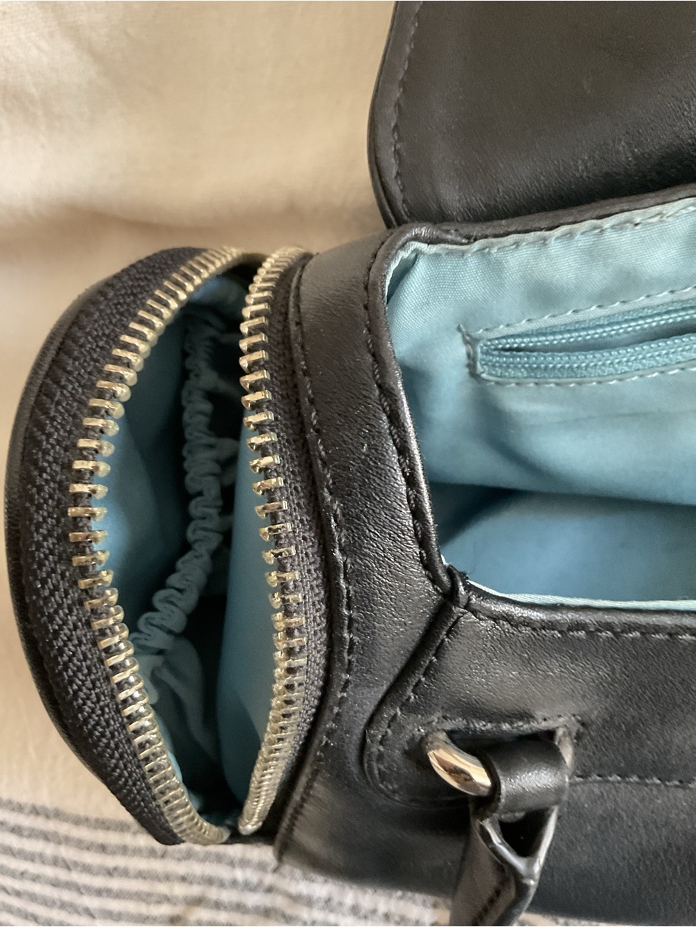 Cole Haan Black Shoulder Leather Bag with Silver Hardware. NWOT condition. OS - Picture 9 of 13